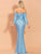 Missord Foldover Off Shoulder Sequin Bodycon Formal Dress