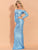 Missord Foldover Off Shoulder Sequin Bodycon Formal Dress