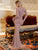 Glamaker Plunging Neck Ruched Wrap Front Split Mermaid Dress