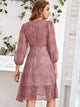 Ditsy Floral Tie Front Chiffon A-line Dress