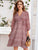Ditsy Floral Tie Front Chiffon A-line Dress