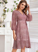 Ditsy Floral Tie Front Chiffon A-line Dress