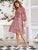Ditsy Floral Tie Front Chiffon A-line Dress