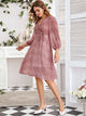Ditsy Floral Tie Front Chiffon A-line Dress