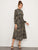 Belted Floral Print Keyhole Back dress