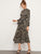 Belted Floral Print Keyhole Back dress