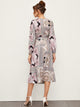 Scarf Print Belted Wrap Dress