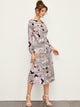 Scarf Print Belted Wrap Dress