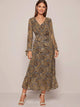 Knot Cuff Self Tie Chiffon Dress