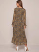 Knot Cuff Self Tie Chiffon Dress