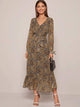 Knot Cuff Self Tie Chiffon Dress