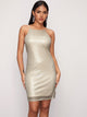 Open Back Fitted Sequin Cami Dress