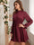 Flounce Sleeve Drawstring Waist Button Dress