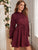 Flounce Sleeve Drawstring Waist Button Dress