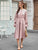 Contrast Guipure Lace Chelsea Collar Bell Sleeve Dress