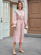 Contrast Guipure Lace Chelsea Collar Bell Sleeve Dress