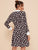 Contrast Collar All Over Print Shirt Dress