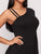 Asymmetrical Neck Solid Bodycon Dress