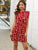 Ruffle Trim Plants Print A-line Dress