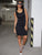 Solid Lace Up Sleeveless Bodycon Dress