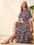 Tie Neck Puff Sleeve Ditsy Floral Print Dress