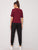 Contrast Sequin Color-block Tee With Joggers