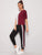 Contrast Sequin Color-block Tee With Joggers