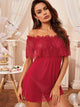 Floral Lace Sheer Mesh Dress