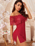 Floral Lace Sheer Mesh Dress