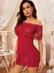 Floral Lace Sheer Mesh Dress