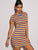 Rainbow Striped Rib-knit Bodycon Dress