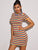 Rainbow Striped Rib-knit Bodycon Dress