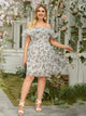 Plus Layered Ruffle Neck Floral Dress