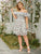 Plus Layered Ruffle Neck Floral Dress
