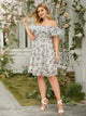 Plus Layered Ruffle Neck Floral Dress
