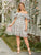 Plus Layered Ruffle Neck Floral Dress