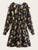 Floral Print Frill Trim A-line Dress