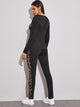Contrast Panel Leopard Print Tee & Pants