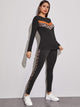 Contrast Panel Leopard Print Tee & Pants