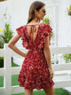 Floral Print Tie Back Dress