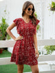 Floral Print Tie Back Dress
