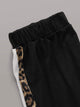 Contrast Leopard Panel Tee & Sweatpants