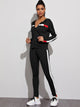 Contrast Panel Zip Up Hoodie & Sweatpants