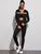 Contrast Panel Zip Up Hoodie & Sweatpants