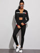 Contrast Panel Zip Up Hoodie & Sweatpants