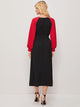 Contrast Raglan Sleeve Dress With Belt