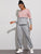 Color-block Letter Tape Sweatshirt & Sweatpants