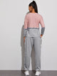 Color-block Letter Tape Sweatshirt & Sweatpants