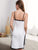 Lace Trim Split Side Satin Night Dress