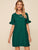 Solid V-Cut Back Tunic Dress